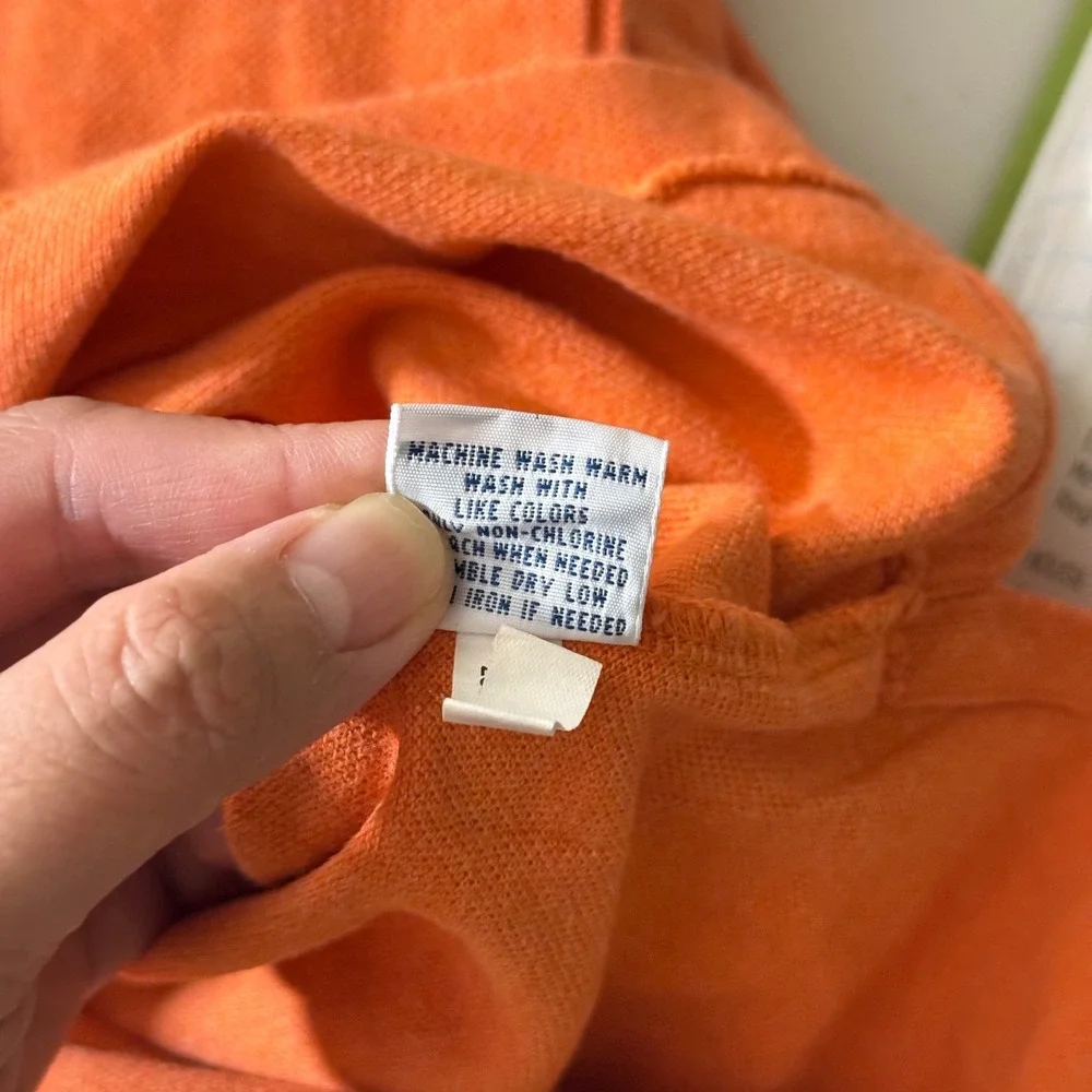 Polo Ralph Lauren Polo Shirt Mens L Orange Custom Fit Short Sleeve Pony Logo